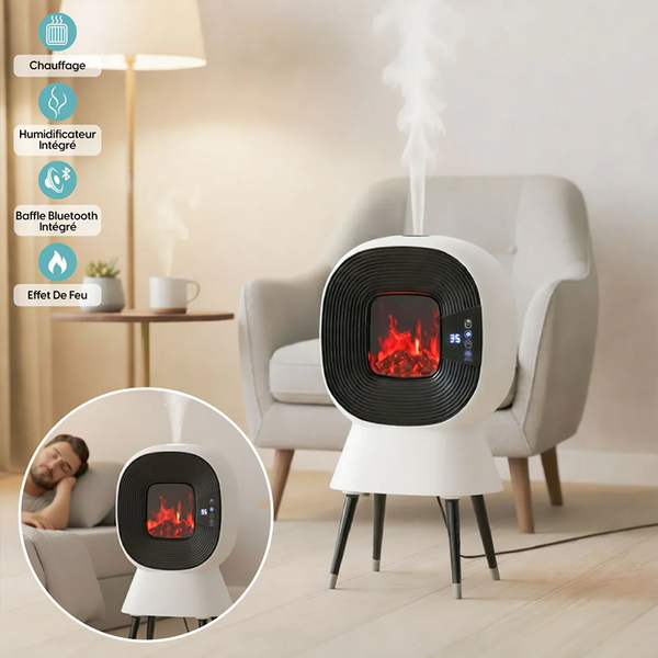 جهاز 3-في-1: سخان + مبخرة + سماعة بلوتوث